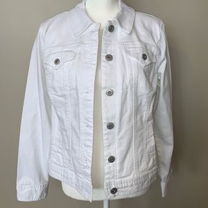 NWOT White Denim Jean Jacket